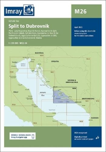 Imray Chart M26: Split to Dubrovnik (M Charts