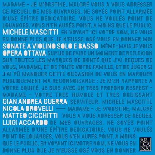 Michele Mascitti: Sonate a Violino Solo E Basso Opera Ottava
