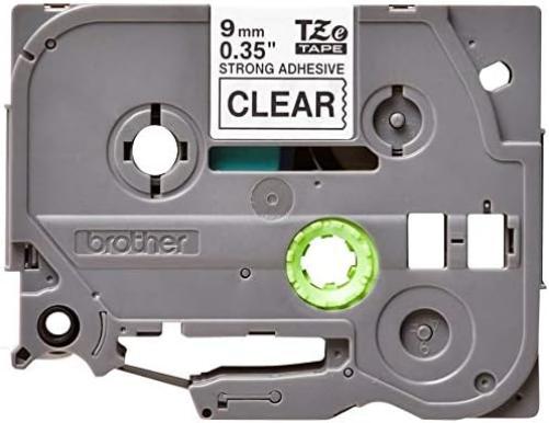 Tze-S121 Laminated Tape 9Mm 8M Black On Clear Extra-Strong
