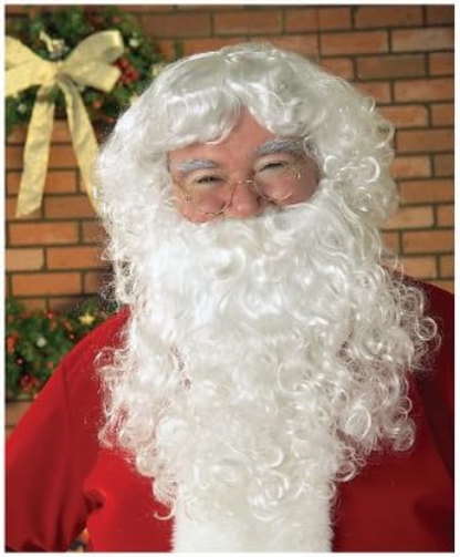 Rubie's Official Adult's Santa Father Christmas Beard and Wig - One Size, White