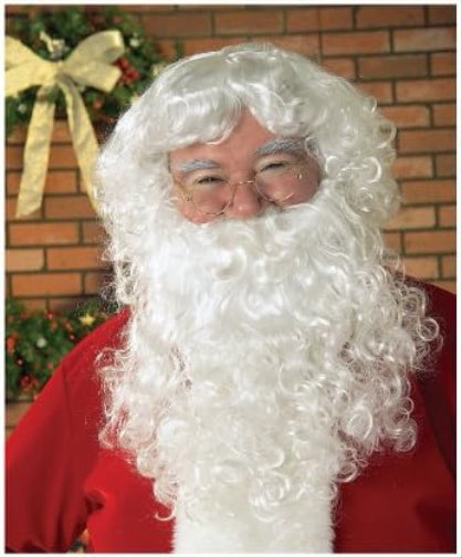Rubie's Official Adult's Santa Father Christmas Beard and Wig - One Size, White