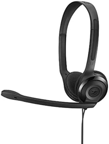 Sennheiser PC 3 Chat - Durable On-Ear Wired Headset - Noise Cancelling Microphone for Casual Gaming and Easy Connectivity - Lightweight Stereo Quality Sound - Great for Internet Telephony & E-Learners