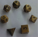 Fanroll - 16Mm Metal Polyhedral Dice Set: Antique Gold