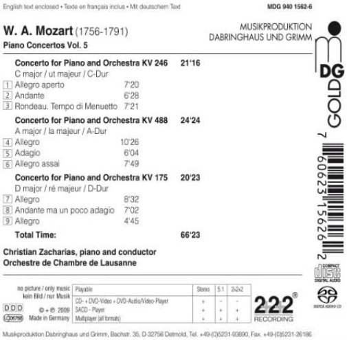 C.Zacharias/Orchestre de Chambre de Lausanne