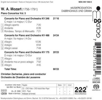 C.Zacharias/Orchestre de Chambre de Lausanne