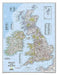 Britain And Ireland Laminated Flat Map
