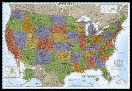 United States Decorator Map [Enlarged and Tubed]