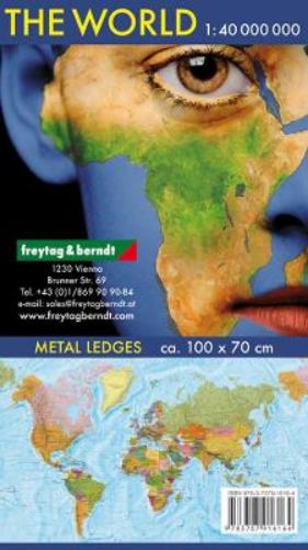 wall-map: The World, international, 1:40.000.000, metal-back
