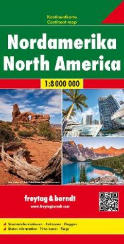 North America, continent map 1:8m