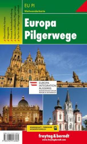 European Pilgrimages, Walking map 1:2.000.000 - 1:3.500.000
