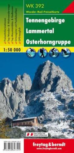 Tennen Mountains - Lammertal - Osterhorngruppe, Walking map
