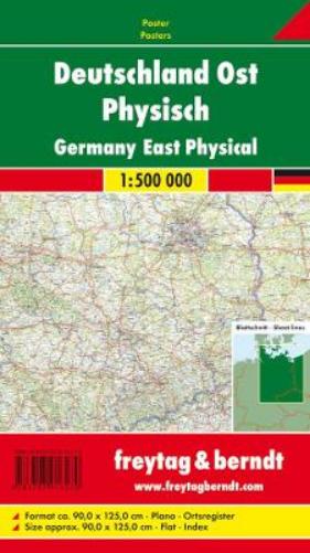 wall-map: East Germany, 1:500.000, rolled in a tube