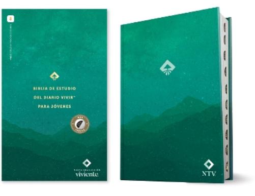 Biblia de Estudio del Diario Vivir Para Jovenes Ntv (Tapa Dura, Verde, Indice, Letra Roja, Habilitada Para Filament)