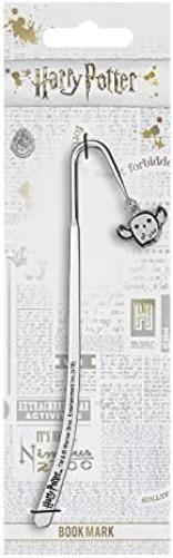 Elbenwald Segnalibro di Harry Potter con Pendente di Fascino di Chibi Hedwig Chibi, multicolore, Placcato Argento 14cm, one size, (HPBM087