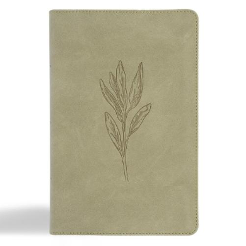 CSB Large Print Personal Size Reference Bible, Digital Study Edition, Sage Suedesoft Leathertouch