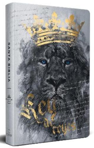 Biblia RVR60 letra grande tamaño manual, tapa dura León Rey de Reyes / Spanish Bible RVR60 Handy Size Large Print Hardcover Lion King of Kings
