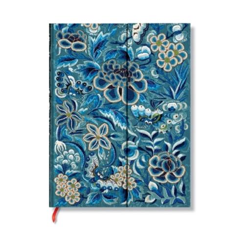 Blue Willow (Celebrate Hanfu) Mini Lined Hardcover Journal (Wrap Closure)