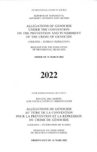 Reports of Judgments, Advisory Opinions and Orders