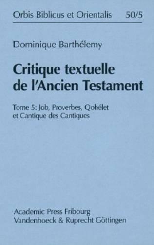 Critique Textuelle de l'Ancien Testament