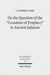 On the Question of the "Cessation of Prophecy" in Ancient Judaism