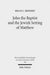 John the Baptist and the Jewish Setting of Matthew