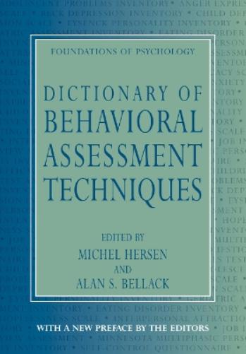 Dictionary Of Behavioral Assessment Techniques