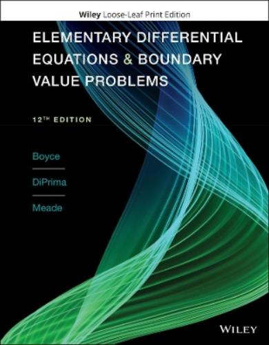 Elementary Differential Equations And Boundary Value Problems