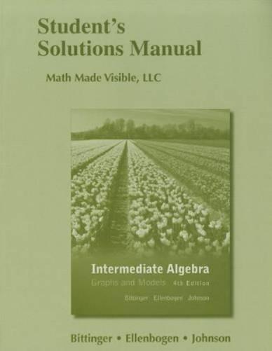 Student's Solutions Manual for Intermediate Algebra