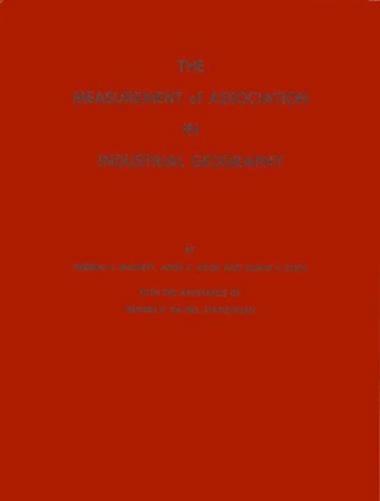 The Measurement of Association in Industrial Geography.