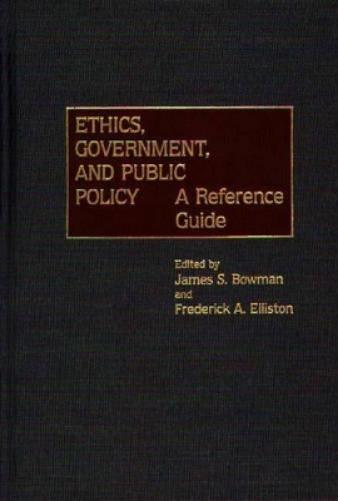 Ethics, Government, and Public Policy