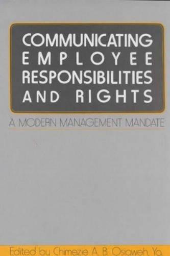Communicating Employee Responsibilities and Rights