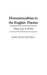 Homosexualities in the English Theatre