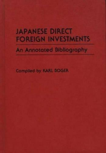 Japanese Direct Foreign Investments
