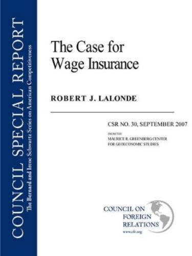 The Case for Wage Insurance