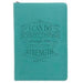 I Can Do Everything: Teal Lux-Leather Journal with Zipper
