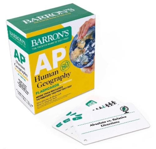 AP Human Geography Flashcards, Fifth Edition: Up-to-Date Review: + Sorting Ring for Custom Study (Barron's AP