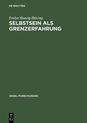Selbstsein Als Grenzerfahrung Versuch Einer Nichtontologischen Fundierung Von Subjektivitaet
