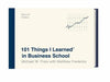 101 Things I Learned in Business School
