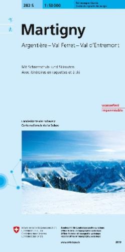 Martigny: AND Courmayeur: Chamonix - Val Ferret - Grand-St-Bernard. Avec itinéraires de ski et de snowboard (Landeskarte Der Schweiz) (Martigny / Courmayeur