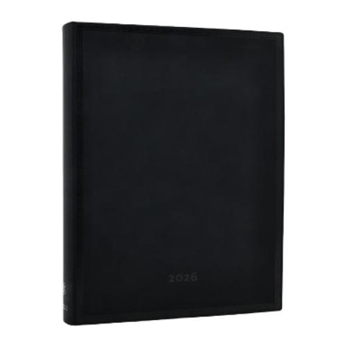 2026 Black Edition Bold Ultra 12-month Day-at-a-Time Softcover Flexi Dayplanner 2026 (Elastic Band Closure)