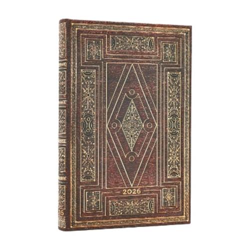 2026 First Folio (Shakespeare’s Library) Mini 12-month Horizontal Hardcover Flexi Dayplanner 2026 (Elastic Band Closure)