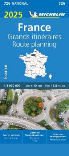 France Route Planning 2025 - Michelin National Map 726