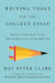 Writing Tools for the College Admissions Essay