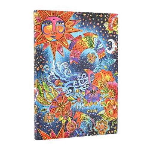 2026 Celestial Magic (Whimsical Creations) Midi 12-month Vertical Softcover Flexi Dayplanner 2026 (Elastic Band Closure)