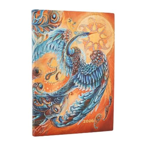 2026 Skybird (Birds of Happiness) Midi 12-month Horizontal Softcover Flexi Dayplanner 2026 (Elastic Band Closure)
