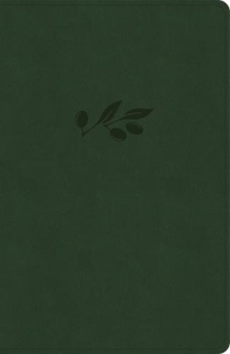 CSB Personal Size Giant Print Bible, Olive Leathertouch, Indexed