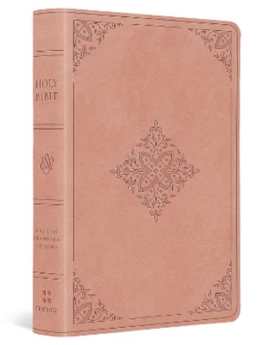ESV Value Large Print Compact Bible (TruTone, Blush Rose, Fleur-de-lis Design