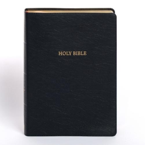 NASB Super Giant Print Reference Bible, Black Leathertouch