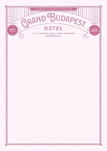 Fictional Hotel Notepads: Grand Budapest Hotel