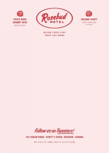 Fictional Hotel Notepads: Rosebud Motel